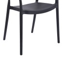 Πολυθρόνα Ankara pakoworld στοιβαζόμενη pp-pe rattan σε μαύρη-φυσική απόχρωση 54x55.5x77εκ