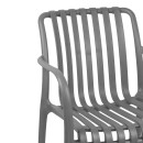 Πολυθρόνα Zoi pakoworld pp σε ανθρακί απόχρωση 58.5x54x80εκ