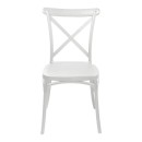 Καρέκλα Crossie pakoworld στοιβαζόμενη pp σε λευκή απόχρωση 38x46.5x82εκ