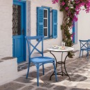 Καρέκλα Crossie pakoworld στοιβαζόμενη pp σε απόχρωση μπλε 38x46.5x82εκ