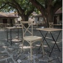 Καρέκλα Crossie pakoworld στοιβαζόμενη pp σε απόχρωση cappucino 38x46.5x82εκ