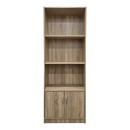 Βιβλιοθήκη Tekaro pakoworld σε sonoma απόχρωση 60x29x166εκ