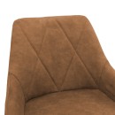 Σκαμπό bar Empower pakoworld μεταλλικό μαύρο-ύφασμα antique καφέ | Συσκευασία 2 τμχ