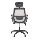Καρέκλα γραφείου Peja pakoworld mesh ύφασμα γκρι-μπεζ με μαύρο σκελετό 58x60x107-117εκ