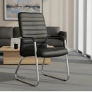 Καρέκλα επισκέπτη Sefine pakoworld μαύρο pu-πόδι χρωμίου 53x45x97εκ