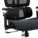 Καρέκλα γραφείου διευθυντή Jeffer pakoworld mesh σε μαύρη απόχρωση 67x62x115-125εκ