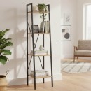 Βιβλιοθήκη Ramon pakoworld φυσικό-μαύρο 34x32,5x148εκ