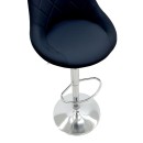 Σκαμπό μπαρ Boronez pakoworld πτυσσόμενο μαύρο pu-βάση χρωμίου 47x49x112εκ | Συσκευασία 2 τμχ