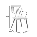 Πολυθρόνα Posse pakoworld μέταλλο μπρονζέ-white wash ξύλο-μπεζ ύφασμα 52x59x83εκ