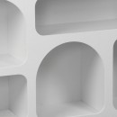 Μπουφές Emersi pakoworld με ράφια mdf σε λευκή απόχρωση 164x34x76εκ