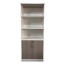 Βιβλιοθήκη γραφείου Armadi pakoworld σε sonoma-λευκή απόχρωση 80x40x200εκ