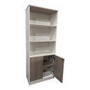 Βιβλιοθήκη γραφείου Armadi pakoworld σε sonoma-λευκή απόχρωση 80x40x200εκ