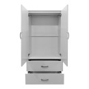 Ντουλάπα δίφυλλη με 2 συρτάρια Lego pakoworld σε λευκή απόχρωση 80x42x180εκ