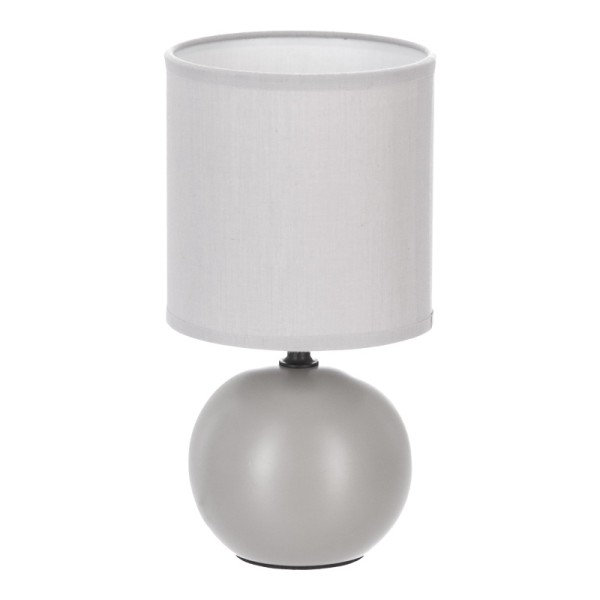 Επιτραπέζιο φωτιστικό PWL-1210 pakoworld Ε14 κεραμικό σε γκρι απόχρωση Φ13x25εκ