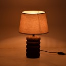 Επιτραπέζιο φωτιστικό Graike Inart Ε27 κεραμικό σε γκρι antique-μπεζ απόχρωση Φ26x37εκ