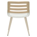 Καρέκλα Brody pakoworld pu λευκό- πόδι φυσικό