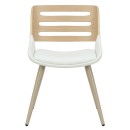 Καρέκλα Brody pakoworld pu λευκό- πόδι φυσικό