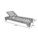 Ξαπλώστρα Zalka pakoworld L1 σε φυσική απόχρωση 66x197x28εκ