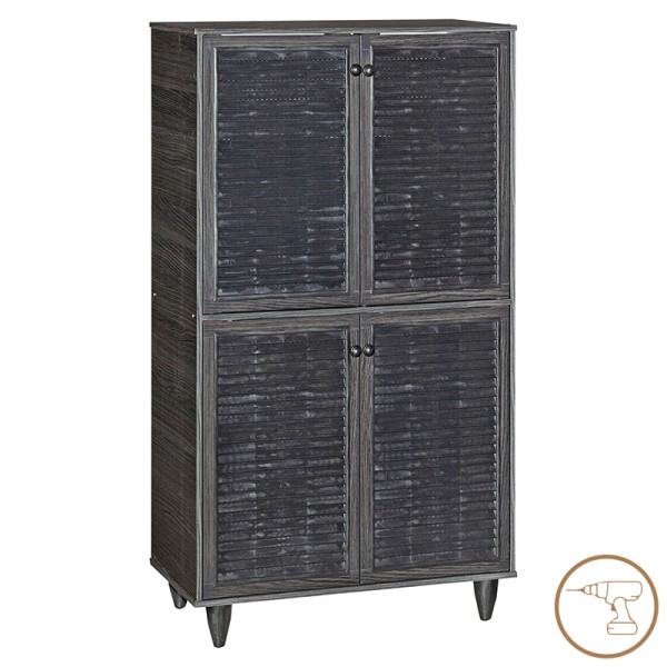 Παπουτσοθήκη-ντουλάπι Ronan pakoworld χρώμα wenge 70.5x35x122εκ