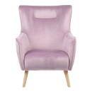 Πολυθρόνα Insicive pakoworld βελούδο σάπιο μήλο-φυσικό πόδι 72x89x105εκ