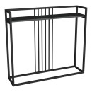 Κονσόλα Convida pakoworld ανθρακί με μαύρο μεταλλικό σκελετό 100x25x90εκ