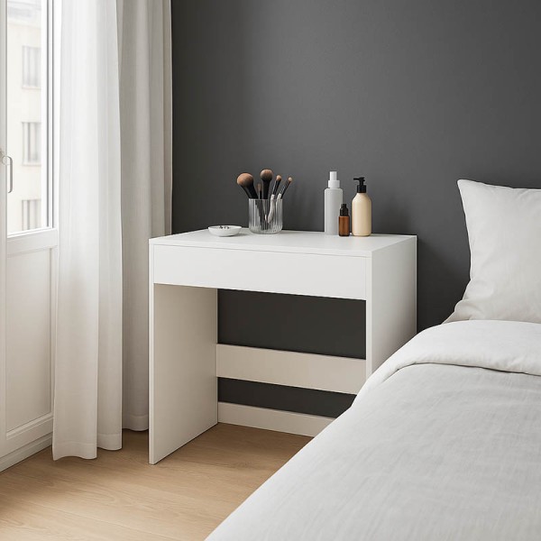 Κονσόλα-τουαλέτα κρεβατοκάμαρας Artemisia pakoworld σε λευκή απόχρωση 90x45x76.8εκ