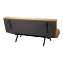 Καναπές - κρεβάτι 3θέσιος Freddo pakoworld σε κίτρινο βελούδο 181x81x86εκ