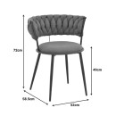 Πολυθρόνα Alkia I pakoworld ύφασμα σε χακί απόχρωση- πόδι μαύρο μέταλλο 57x58.5x72εκ | Συσκευασία 2 τμχ