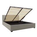 Κρεβάτι Norse pakoworld ύφασμα γκρι με αποθηκευτικό χώρο 160x200εκ