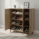 Παπουτσοθήκη-ντουλάπι SANTO pakoworld 16 ζεύγων χρώμα sonoma 89,5x34,5x91,5εκ