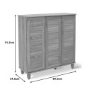 Παπουτσοθήκη-ντουλάπι SANTO pakoworld 16 ζεύγων χρώμα sonoma 89,5x34,5x91,5εκ