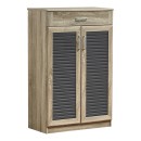 Παπουτσοθήκη-ντουλάπι Sante pakoworld 20 ζεύγων σε sonoma-ανθρακί απόχρωση 80x37x123εκ