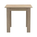 Τραπεζαρία Manka I-Caron pakoworld σετ 3τεμ σε sonoma-μαύρη απόχρωση 80x80x77εκ