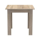 Τραπεζαρία Manka I-Caron pakoworld σετ 3τεμ σε sonoma-μαύρη απόχρωση 80x80x77εκ