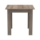 Τραπεζαρία Manka Ι -Gaston pakoworld σετ 3τεμ σε sonoma truffle-μαύρη απόχρωση 80x80x77εκ