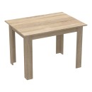 Τραπεζαρία Manka-Ezra pakoworld σετ 5τεμ σε sonoma-μαύρη απόχρωση 110x80x77εκ