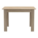 Τραπεζαρία Manka-Ezra pakoworld σετ 5τεμ σε sonoma-μαύρη απόχρωση 110x80x77εκ