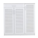 Παπουτσοθήκη-ντουλάπι SANTE pakoworld 30 ζεύγων σε λευκή απόχρωση 120x37x123εκ