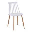 Τραπεζαρία Quana-Aurora I pakoworld σετ 5τεμ σε διάφανο-λευκή απόχρωση 120x70x75εκ