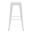 Σκαμπό μπαρ Utopia pakoworld μέταλλο σε λευκή ματ απόχρωση 42x42x76εκ