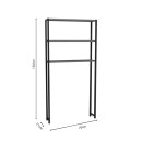 Έπιπλο πλυντηρίου Bothy pakoworld oak μελαμίνης-μαύρο μέταλλο 73x22x150εκ