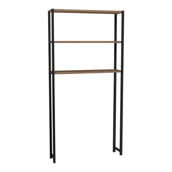 Έπιπλο πλυντηρίου Bothy pakoworld oak μελαμίνης-μαύρο μέταλλο 73x22x150εκ