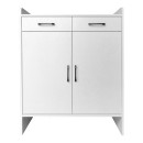 Παπουτσοθήκη Gazen pakoworld 12 ζεύγων με συρτάρια σε λευκή απόχρωση 80x33x100εκ