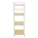 Ραφιέρα επιδαπέδια Depo pakoworld μέταλλο λευκό-mdf σε φυσική απόχρωση 60x40x120εκ