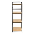 Ραφιέρα επιδαπέδια Depo pakoworld μέταλλο μαύρο-mdf σε oak απόχρωση 60x40x120εκ