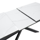 Τραπέζι Rogemi pakoworld sintered stone -γκρι mdf-μαύρο μέταλλο 160-200x90x75εκ