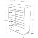 Παπουτσοθήκη Kinga 5ραφιών pakoworld σε λευκή απόχρωση 72x35.5x105.6εκ