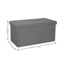 Σκαμπό-μπαούλο Forward pakoworld ύφασμα μπουκλέ ανθρακί 76x38x38εκ