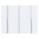 Ντουλάπα ρούχων Verzo pakoworld τετράφυλλη λευκό μελαμίνης 270.5x61.5x210.5εκ