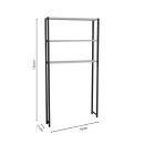 Έπιπλο πλυντηρίου Bothy pakoworld λευκό μελαμίνης-μαύρο μέταλλο 73x22x150εκ